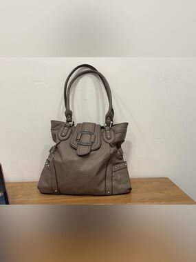 Y2K Bag Taupe Leather-Effect Women's Tote Bag